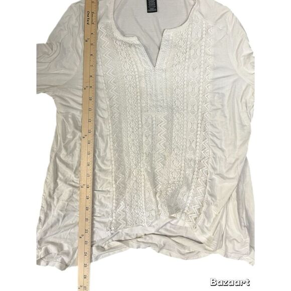 RXB Lace White Blouse. Size Large - Picture 5 of 8